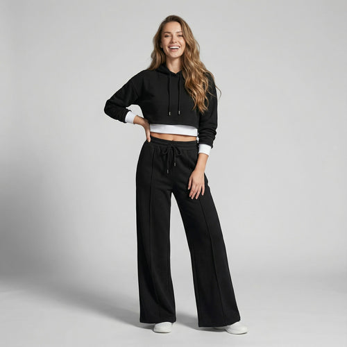 Riche | Ensemble d’intérieur à capuche en coton mélangé pour femme