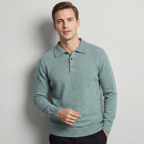 Riche | Pull polo en laine pour homme