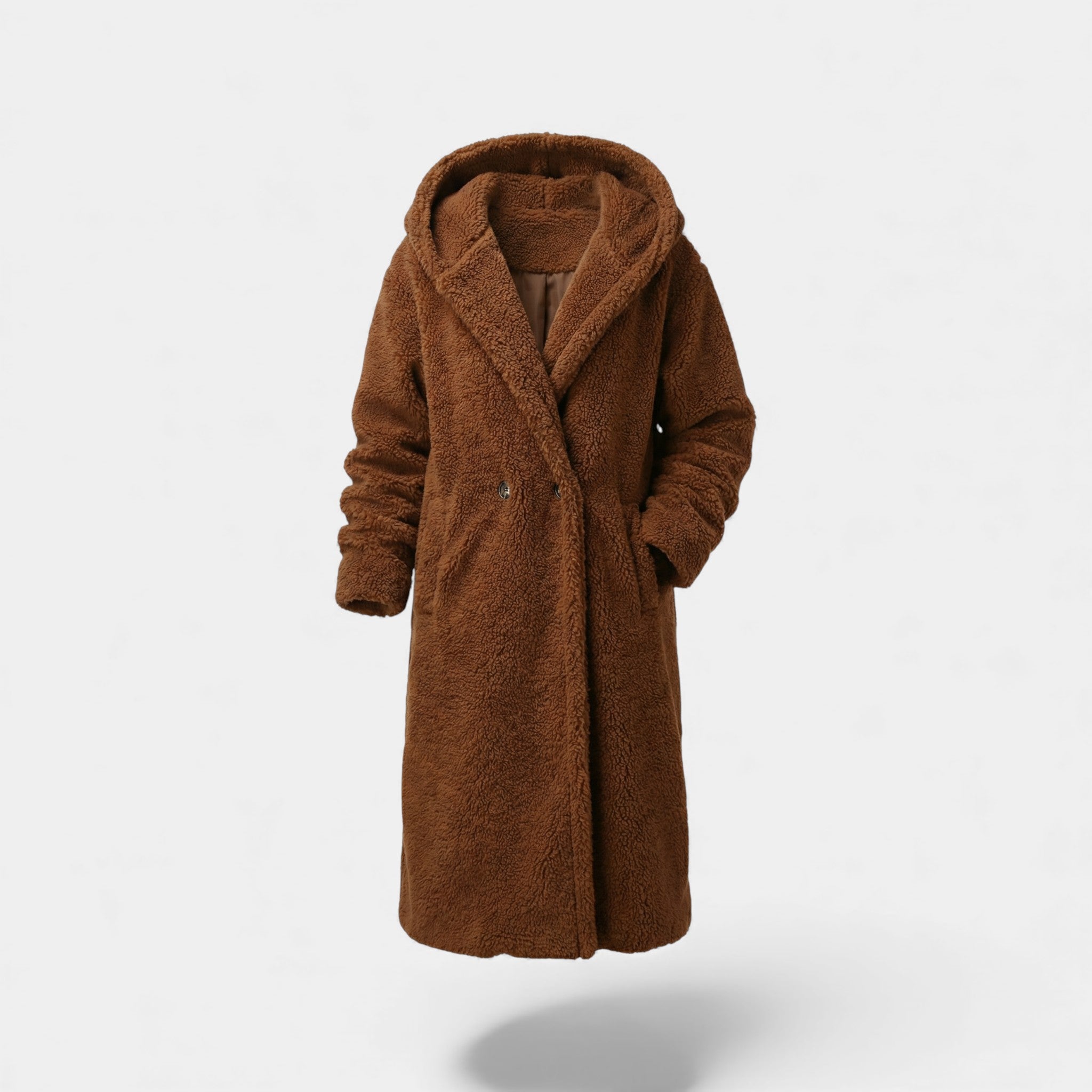 Riche | Manteau long femme en fausse fourrure teddy