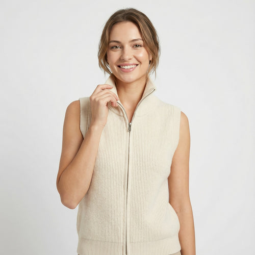 Riche | Gilet col roulé en cachemire pour femme