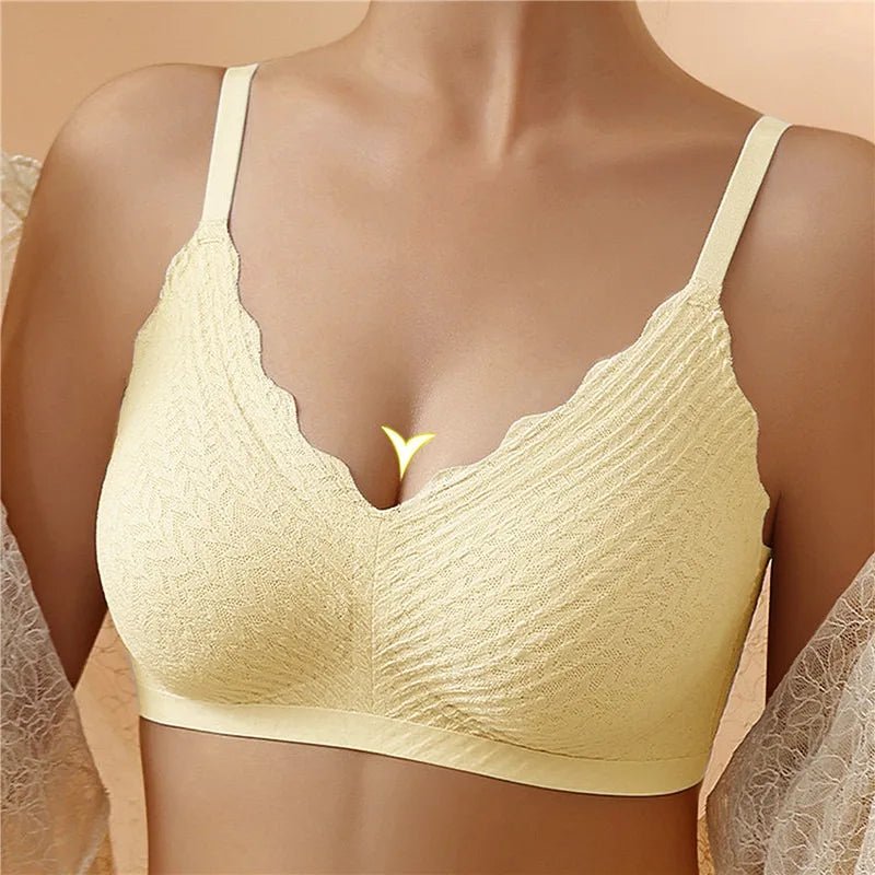 Seamless wireless bra for women – comfortable support with lace