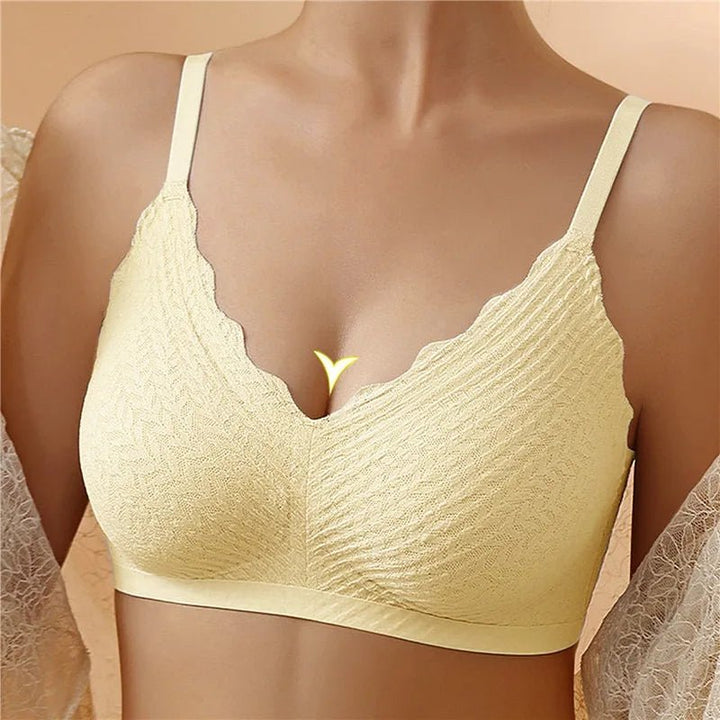 Seamless wireless bra for women – comfortable support with lace