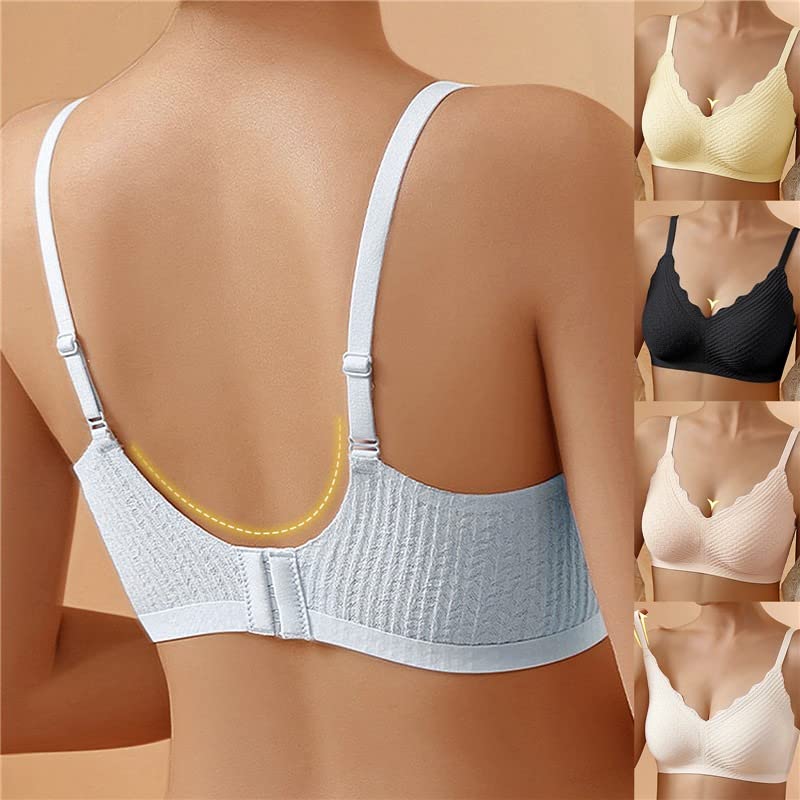 Seamless wireless bra for women – comfortable support with lace