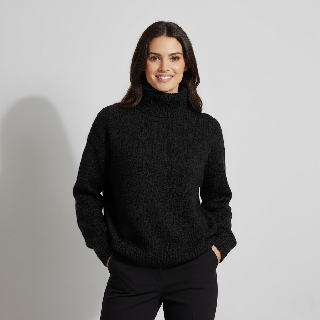 Riche | Pull Col Roulé Épaissi en Cachemire pour Femme