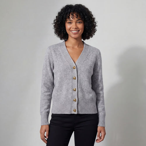 Riche | Cardigan en Maille Douce à Col V pour Femme