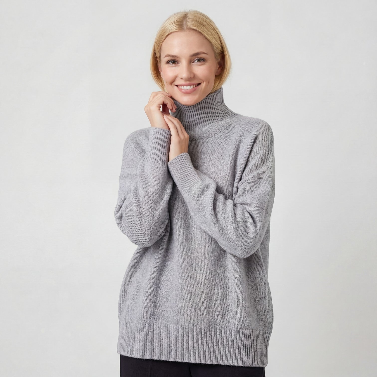 Riche | Pull Femme Col Roulé en Maille Acrylique