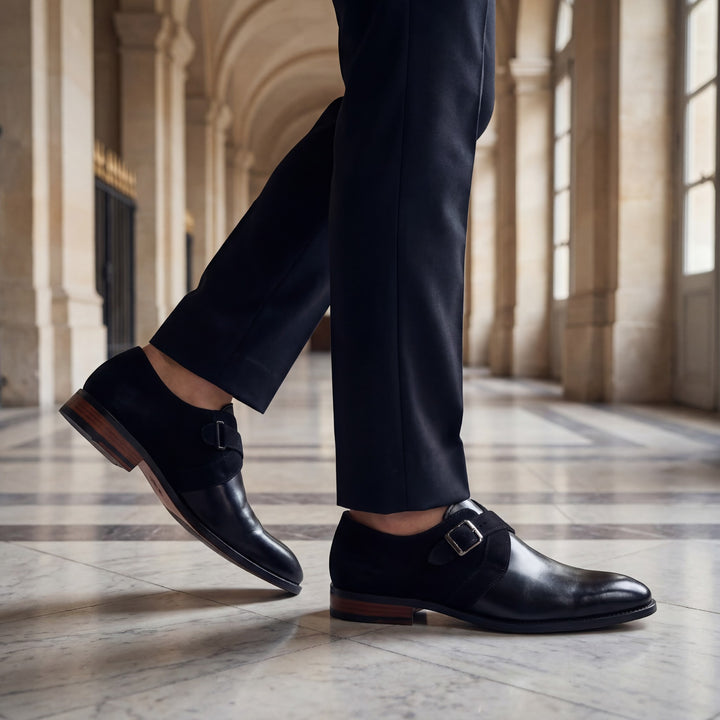 Chaussures à boucle en cuir pour homme – Bout pointu
