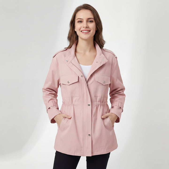 Women's trench coat in lightweight woven fabric – Relaxed fit with a fitted waist