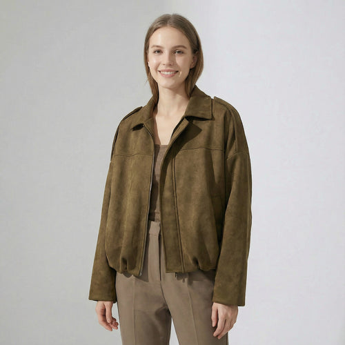 Riche | Manteau court femme en suède