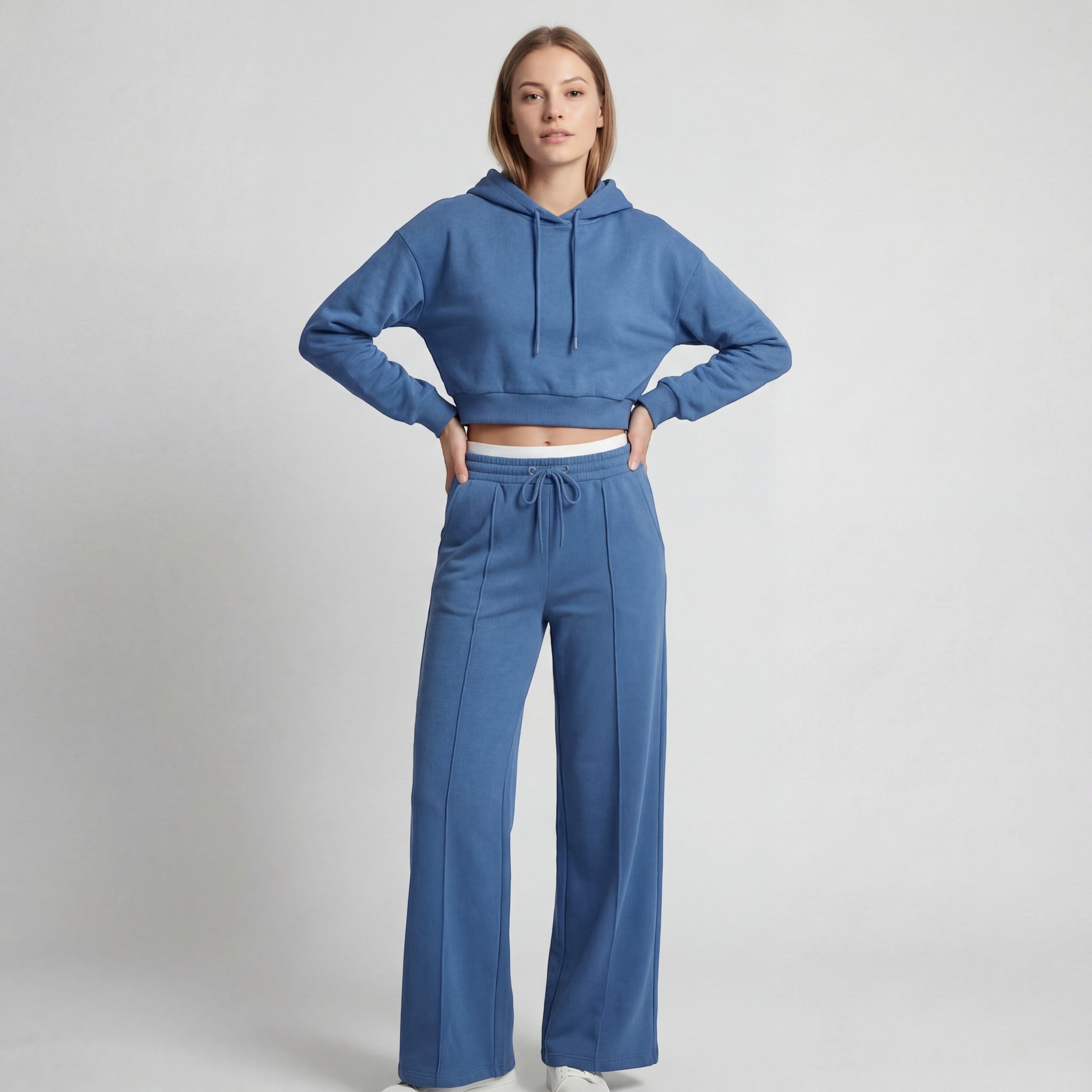 Riche | Ensemble femme en maille fine à capuche