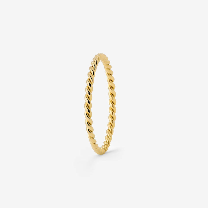 Women's Titanium Steel Ring – Twisted Rope-Style Ring