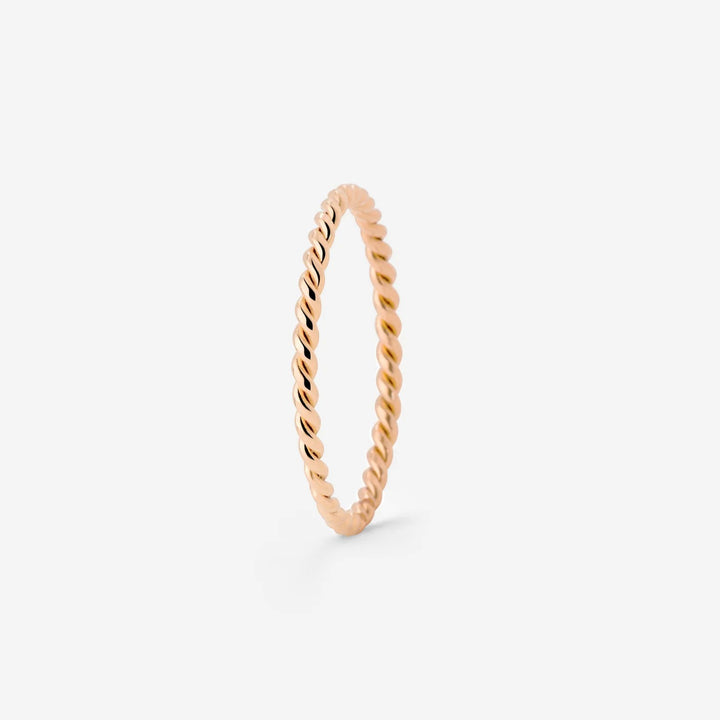Women's Titanium Steel Ring – Twisted Rope-Style Ring