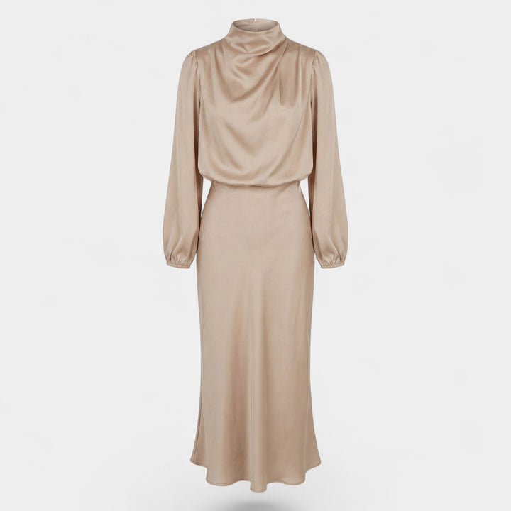Riche | Satin-Kleid mit Halterkragen für Damen