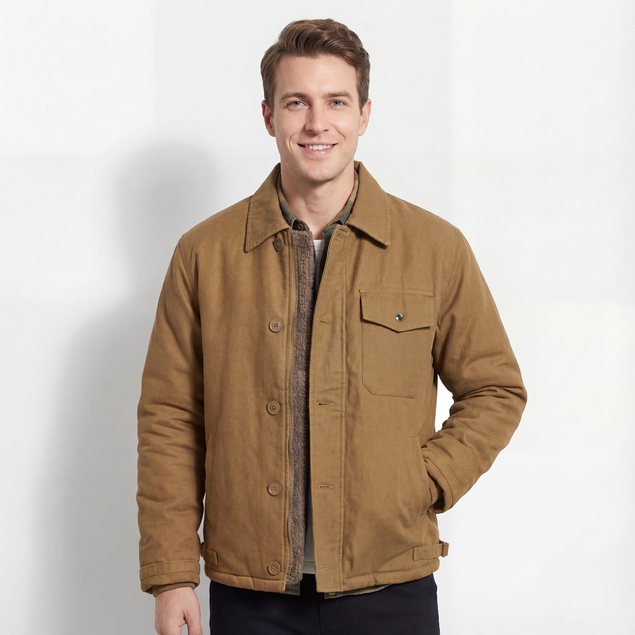 Riche | Veste matelassée décontractée en coton pour homme