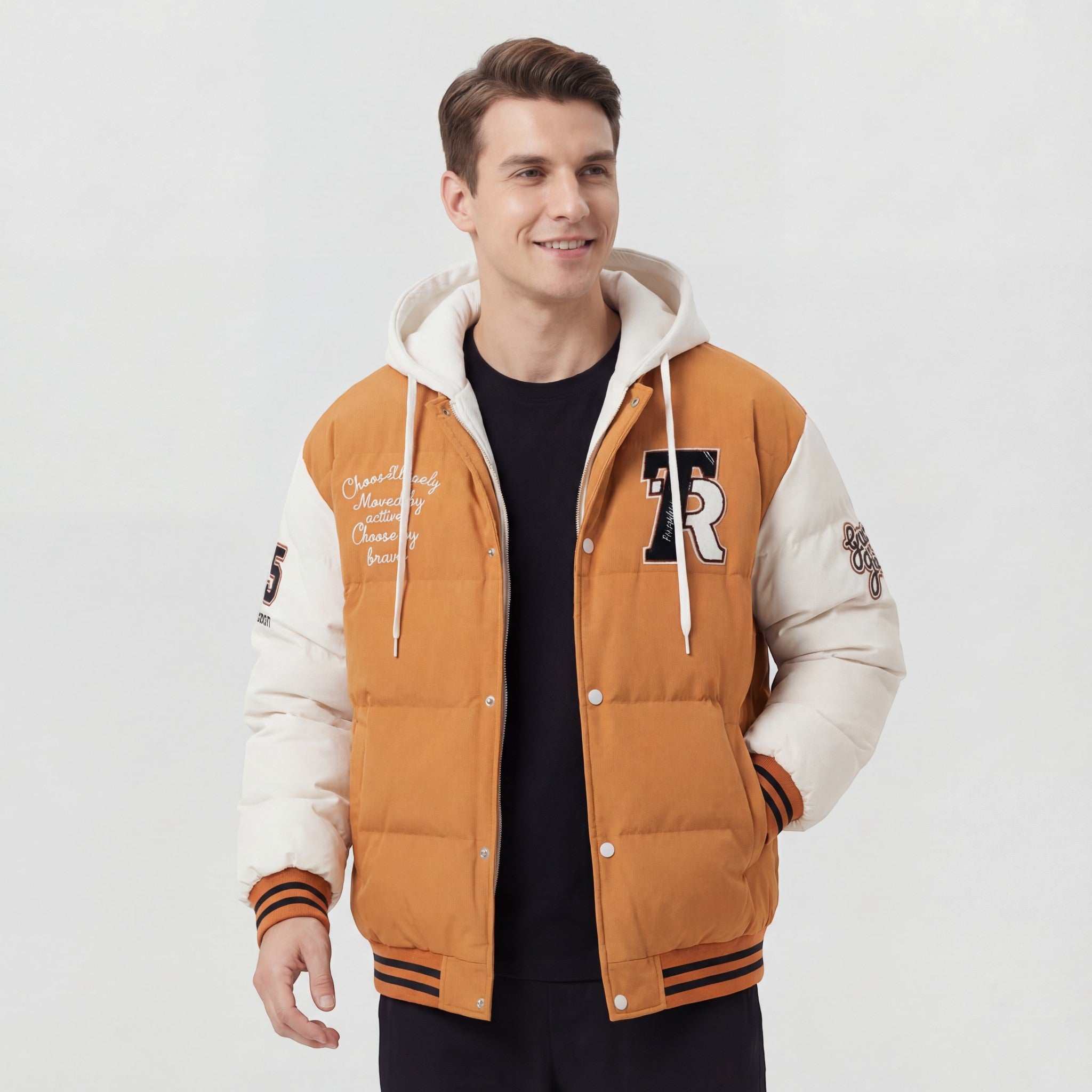 Riche | Doudoune Matelassée à Capuche d’Hiver pour Homme