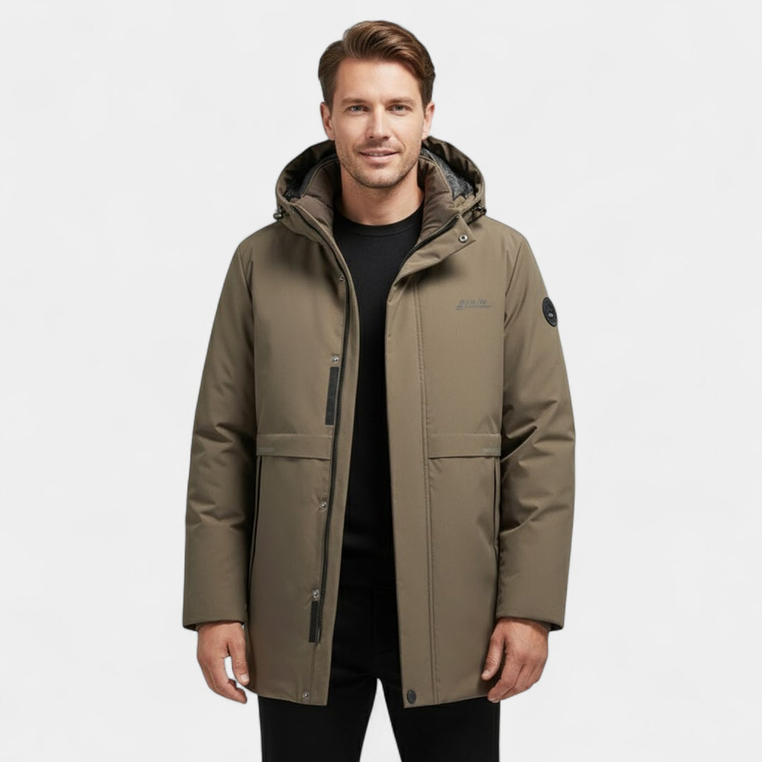 Riche | Men's Cotton Parka – Quilted Hood and Windproof Fit