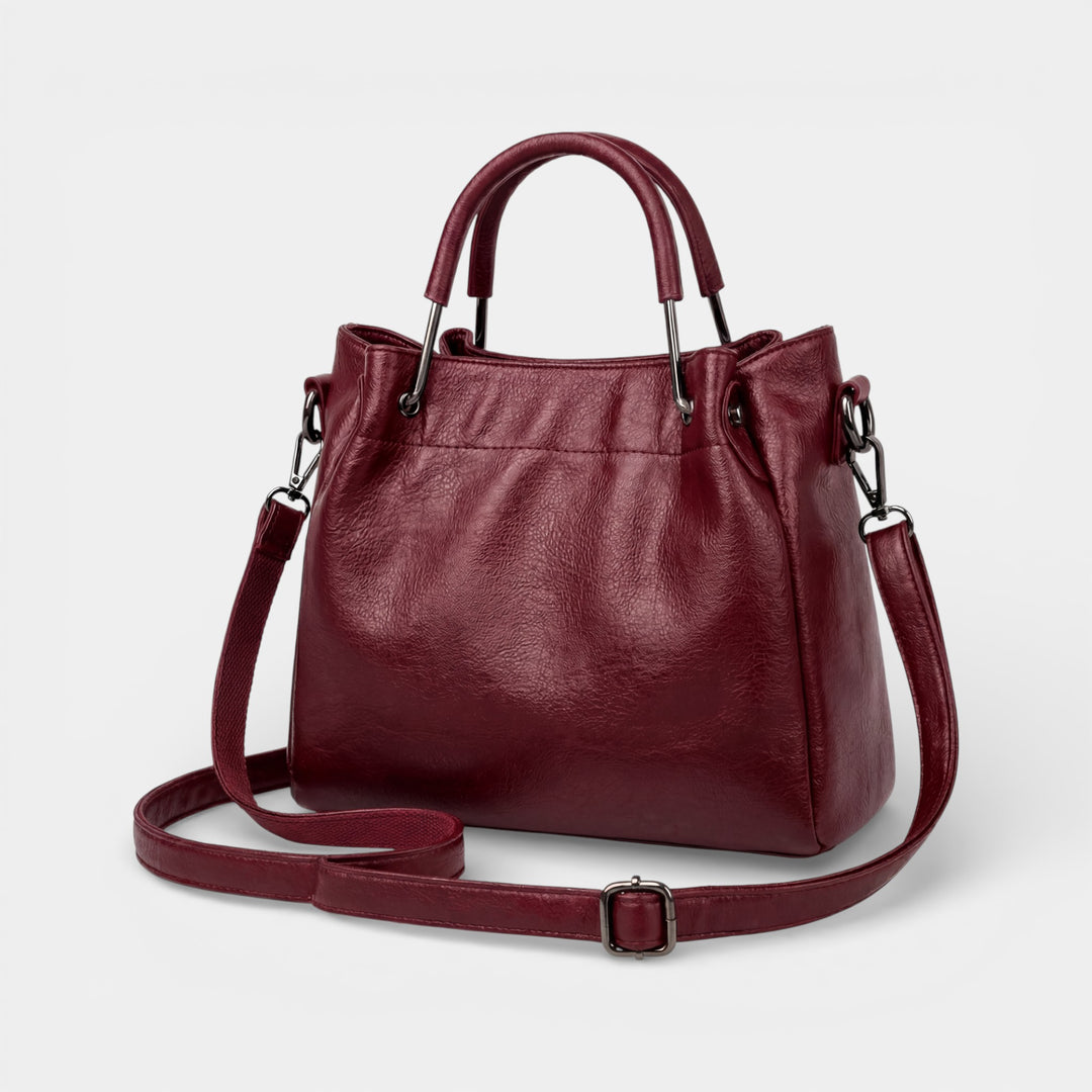 Weiche Leder-Beuteltasche für Damen – Umhängeriemen