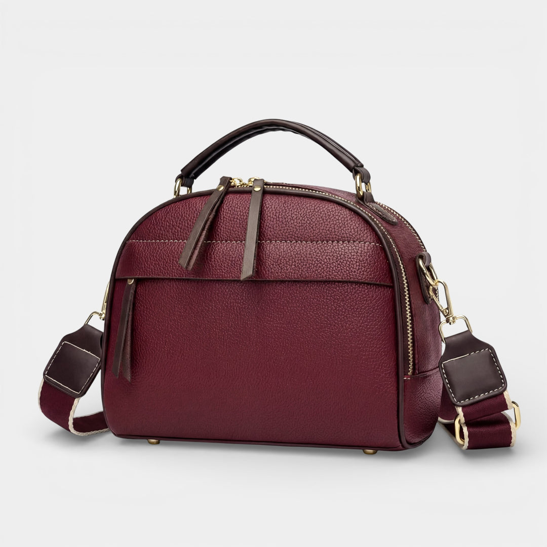 Sac bandoulière en cuir grainé pour femme – Format compact