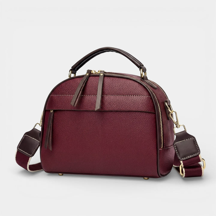 Sac bandoulière en cuir grainé pour femme – Format compact