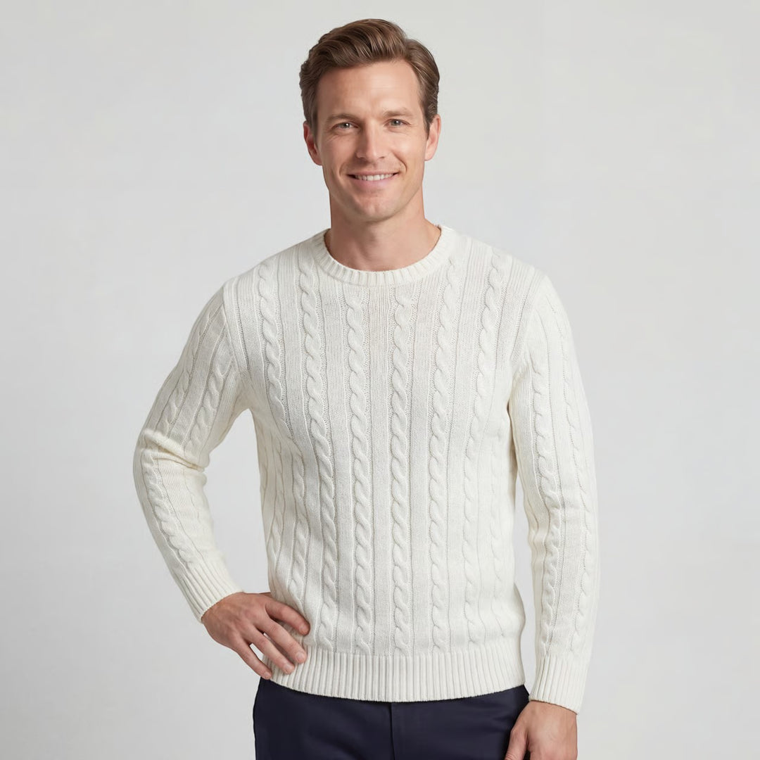 Riche | Homme Pull Tricoté Col Rond en Coton