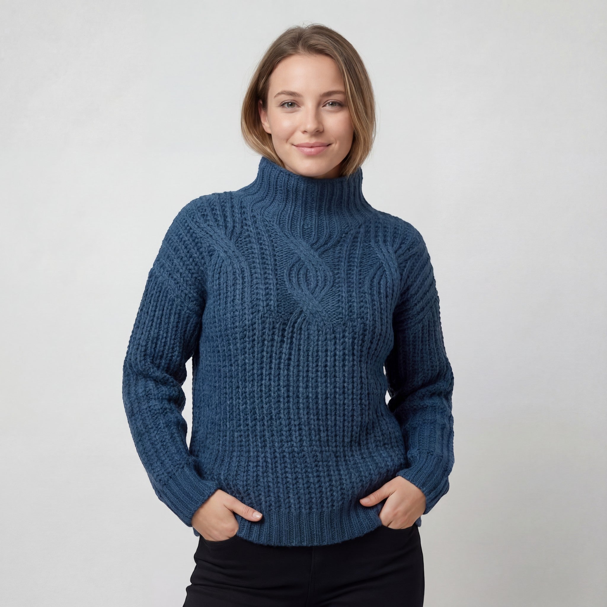 Riche | Pull à col montant en acrylique pour femme