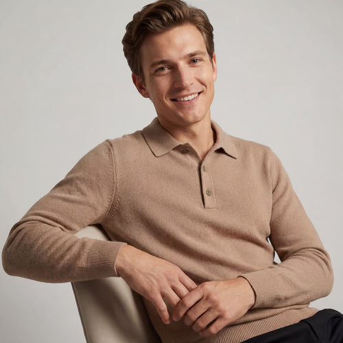 Riche | Polo manches longues homme – Coupe slim, élégance casual