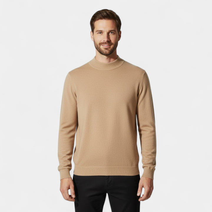 Riche | Pull Homme en Cachemire – Col Montant Demi-Hauteur
