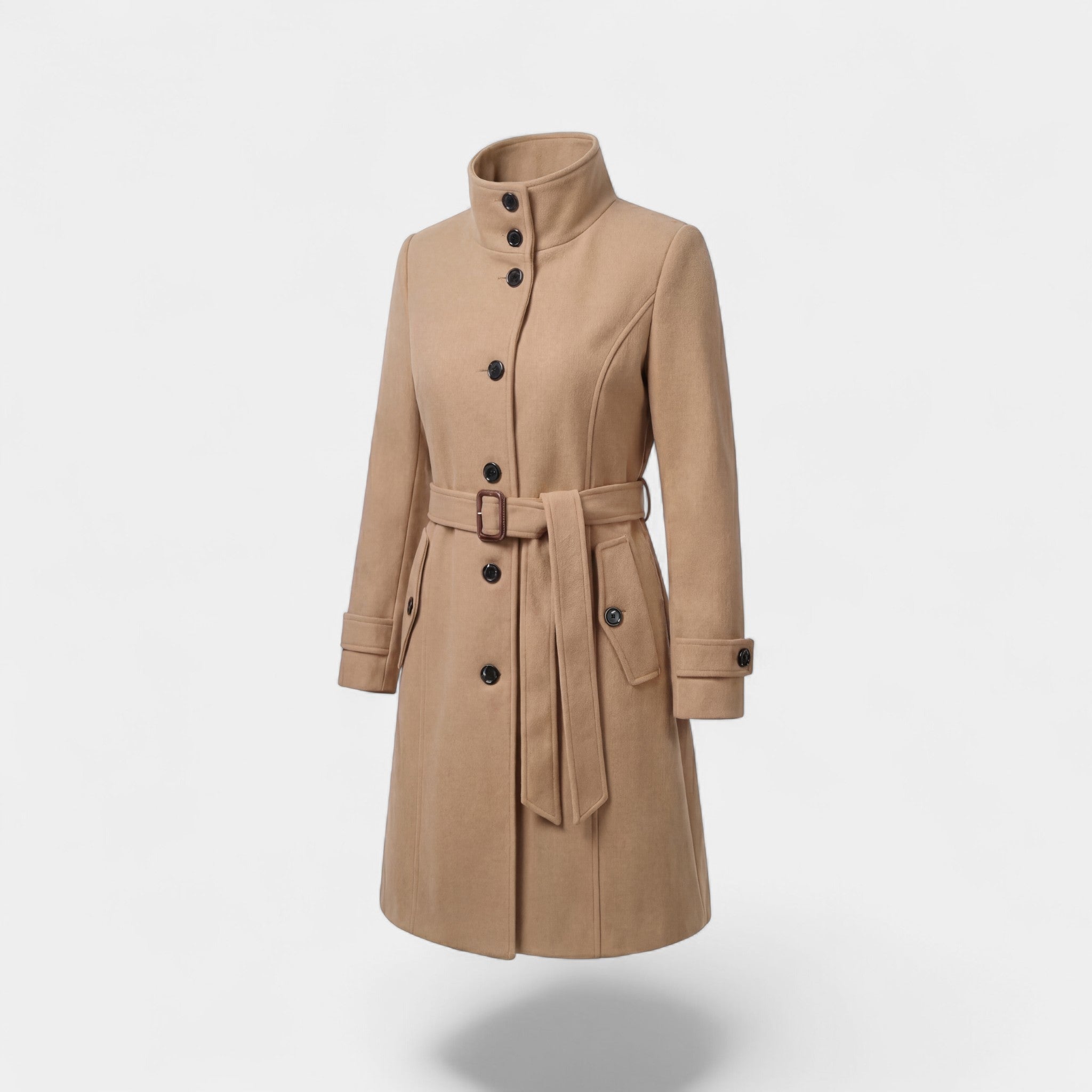 Riche | Manteau femme en laine à col montant