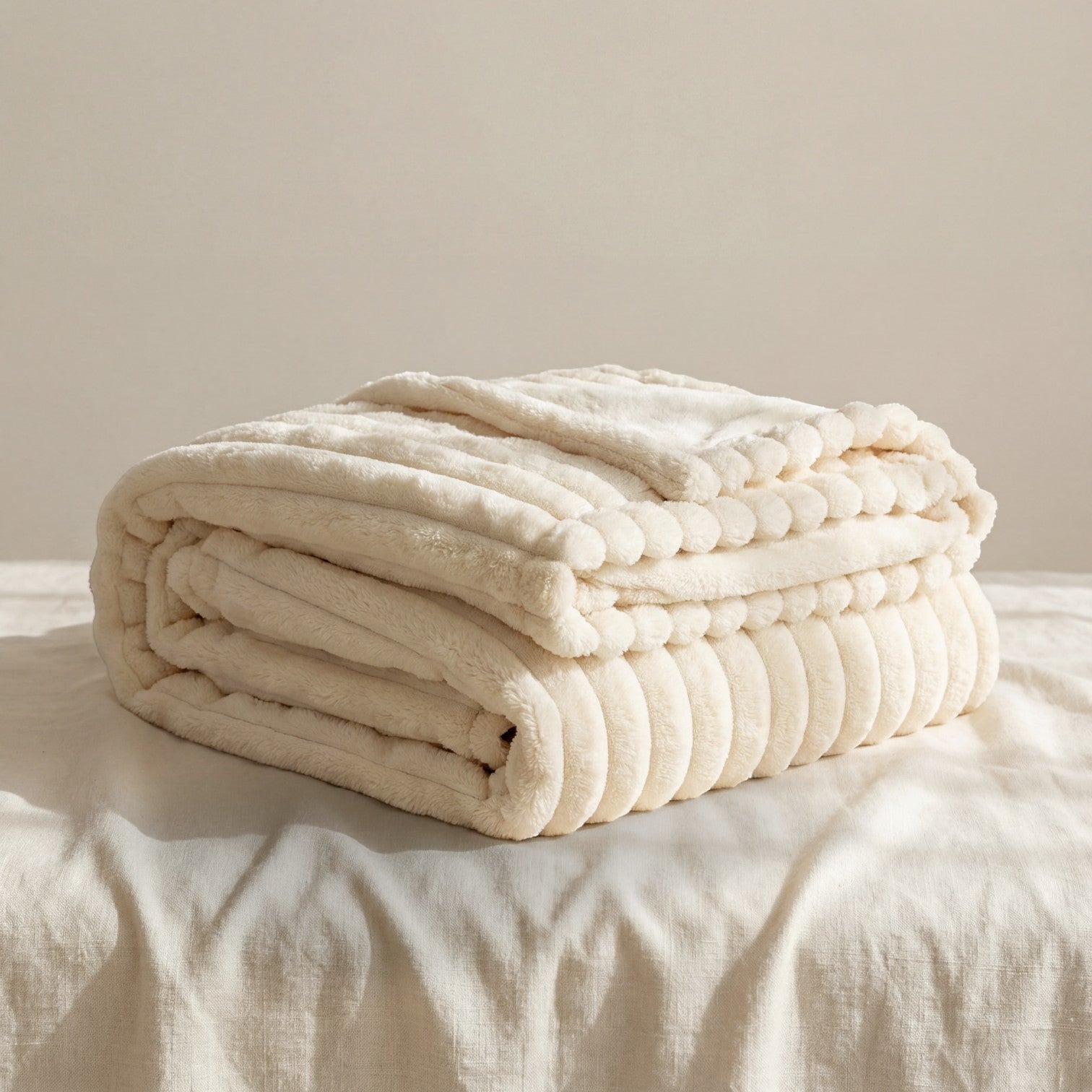 Riche | Plaid Femme Fluffy en Tissu Pelucheux