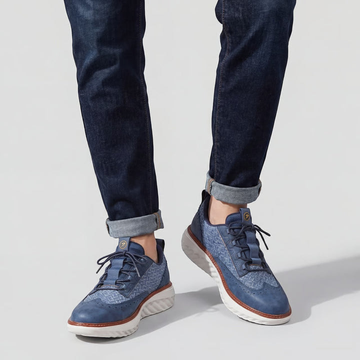 Baskets casual homme en cuir – Doublure en mesh respirant coupe basse
