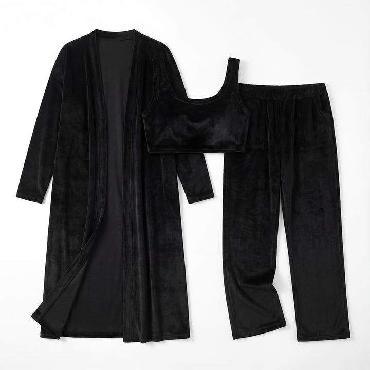 Riche | Ensemble Loungewear Femme Cozy 3 Pièces en Coton Mélangé