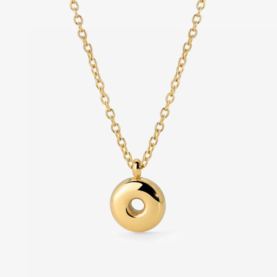 Collier Initiale Plaqué Or pour Femme – Pendentif Lettre Bubble