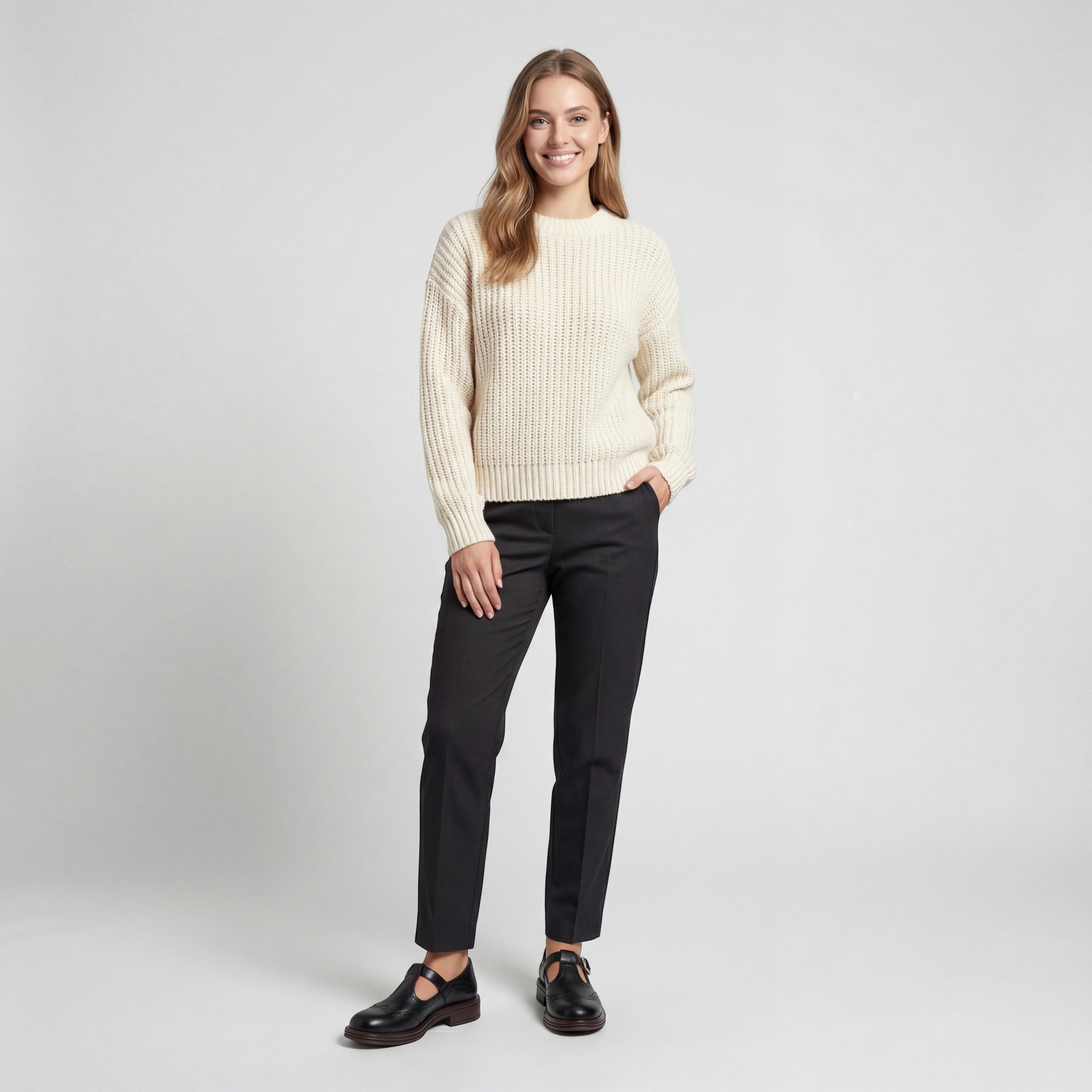 Riche | Chaussures plates en cuir raffiné pour femme