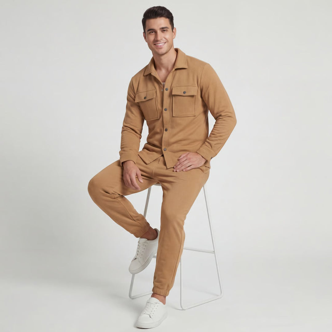 Riche | Ensemble Casual Deux Pièces en Coton pour Homme