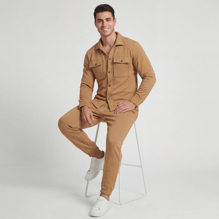 Riche | Ensemble Casual Deux Pièces en Coton pour Homme