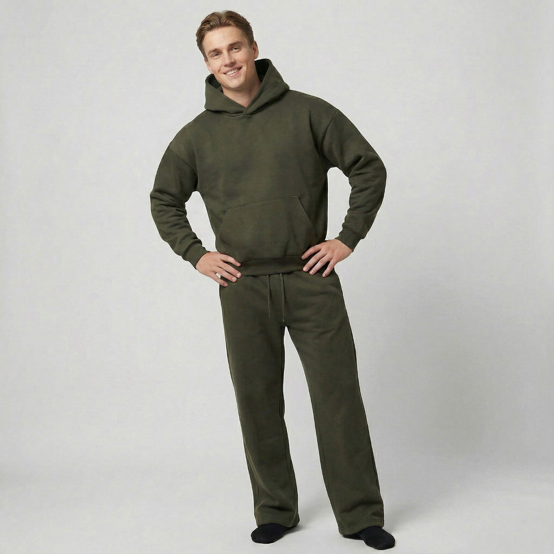 Riche | Ensemble Sweat à Capuche et Pantalon en Maille Cozy Homme