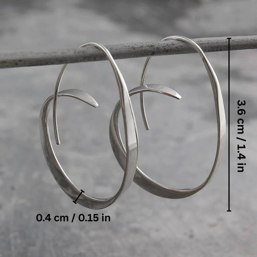 Riche | Women's Spiral Hoop Earrings