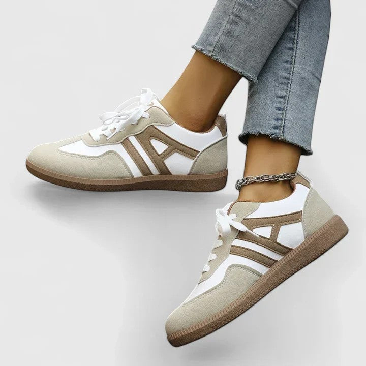 Riche | Retro-sneakers til kvinder med snørebånd i ruskind og læder med plateau
