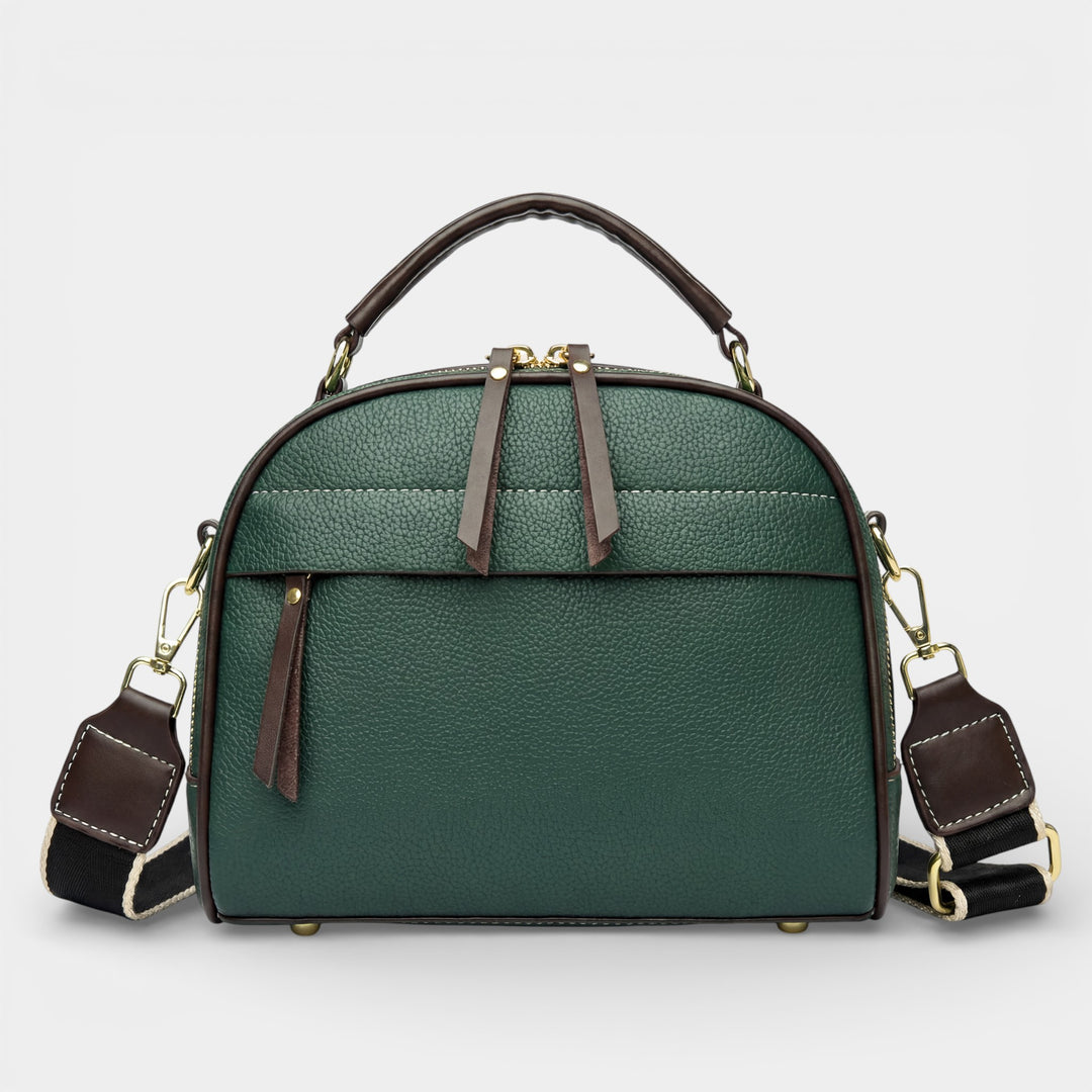 Sac bandoulière en cuir grainé pour femme – Format compact