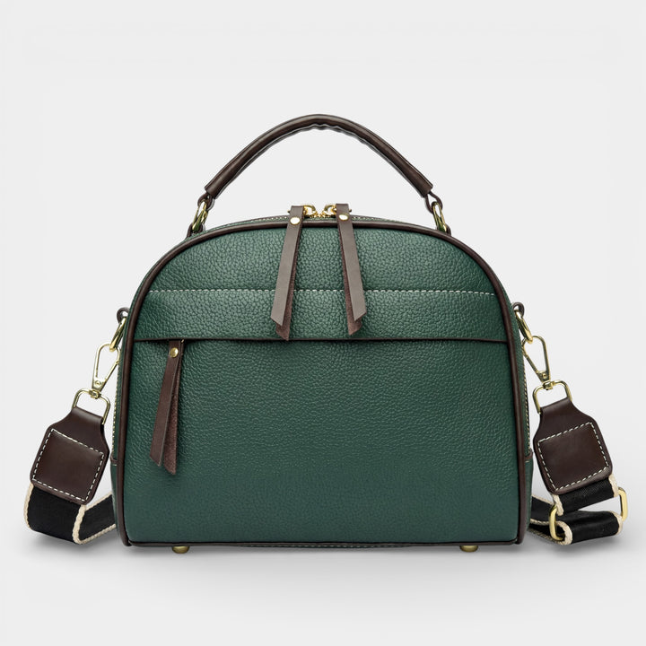 Sac bandoulière en cuir grainé pour femme – Format compact