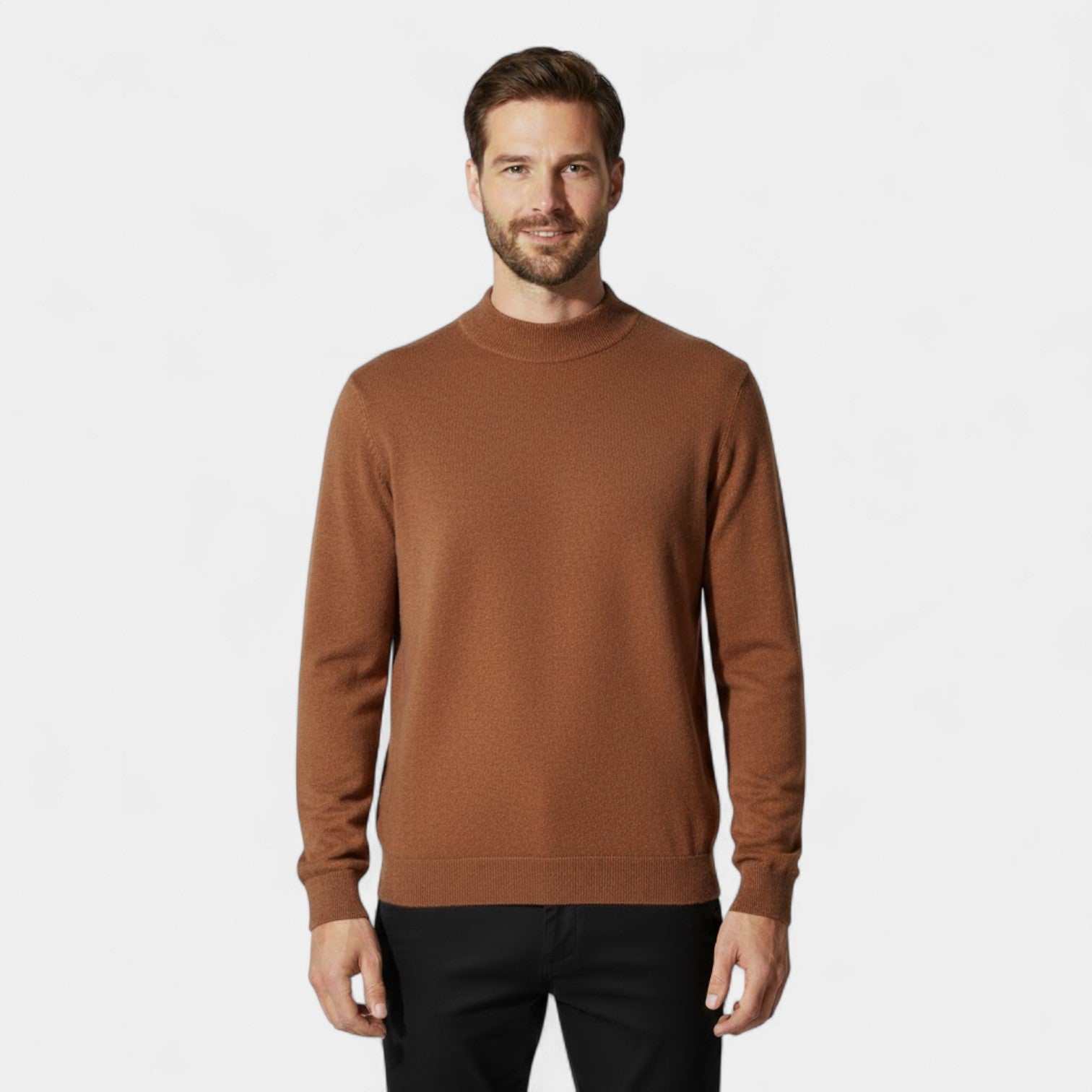 Riche | Pull Homme en Maille – Col Demi-Montant Coupe Confort