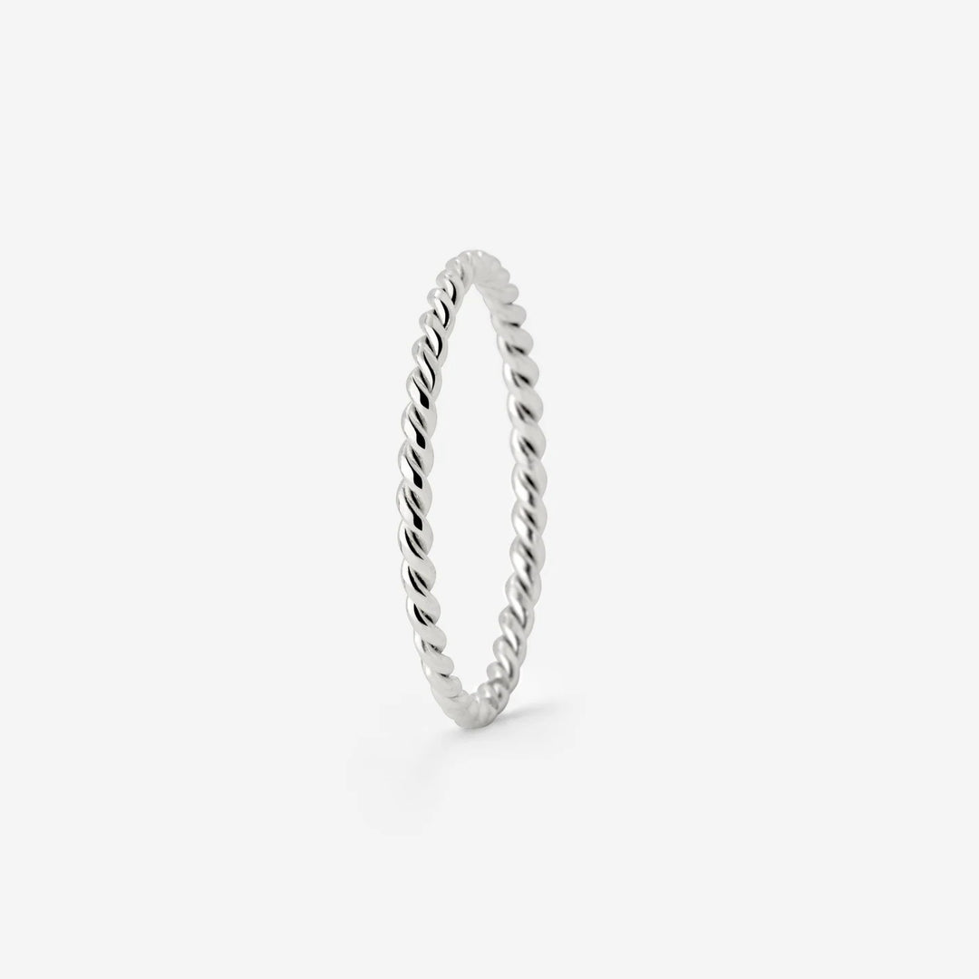 Women's Titanium Steel Ring – Twisted Rope-Style Ring