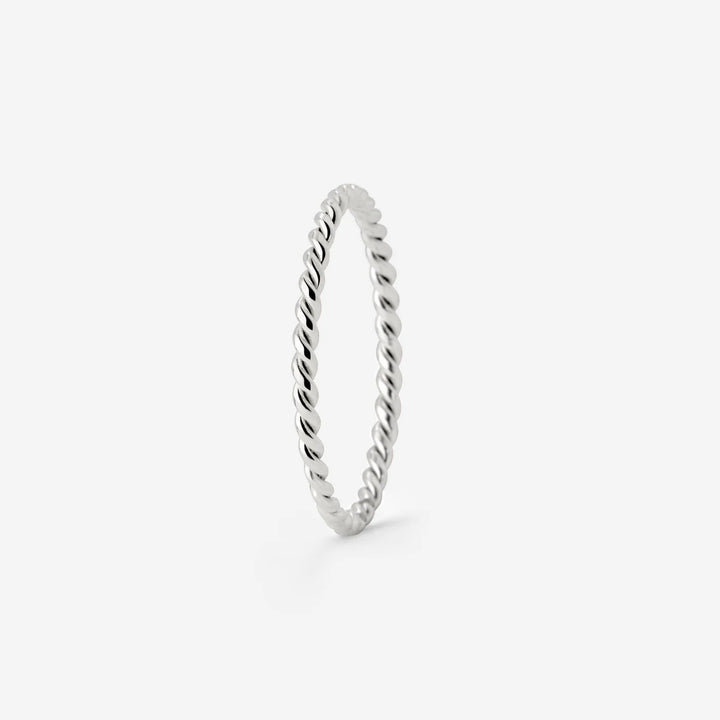 Women's Titanium Steel Ring – Twisted Rope-Style Ring