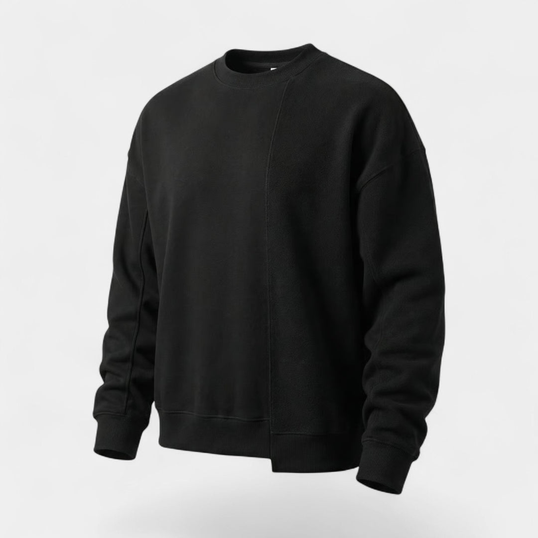Pull homme en coton mélangé – Coupe décontractée col rond