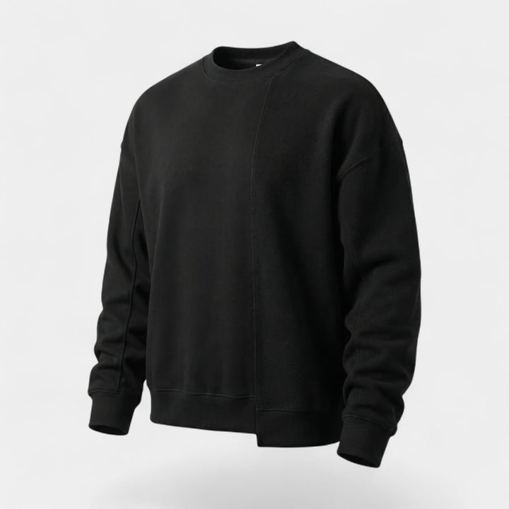 Pull homme en coton mélangé – Coupe décontractée col rond