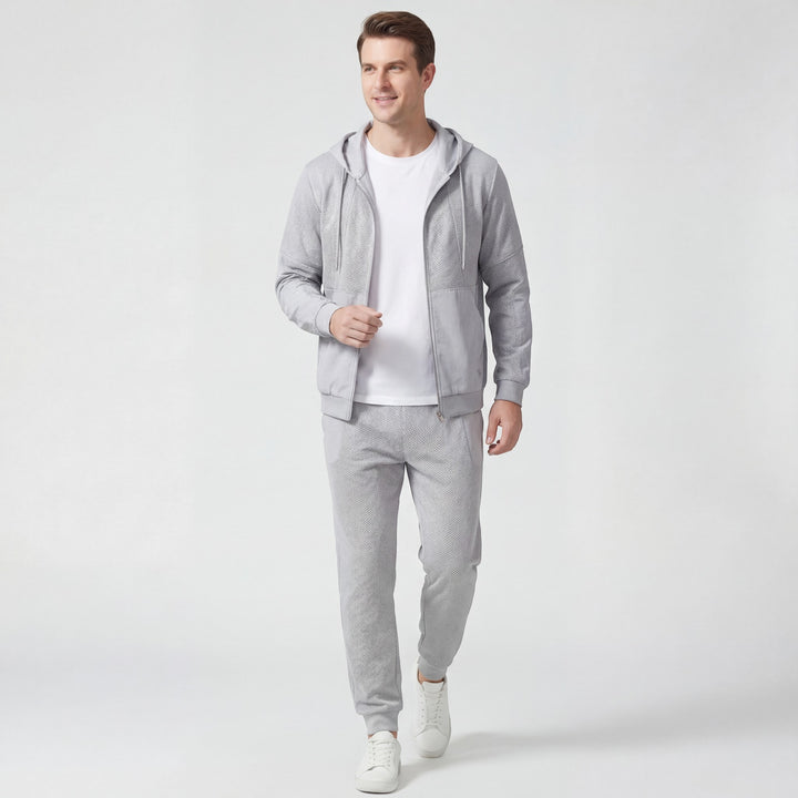 Ensemble survêtement en mesh pour homme – Coupe slim à capuche