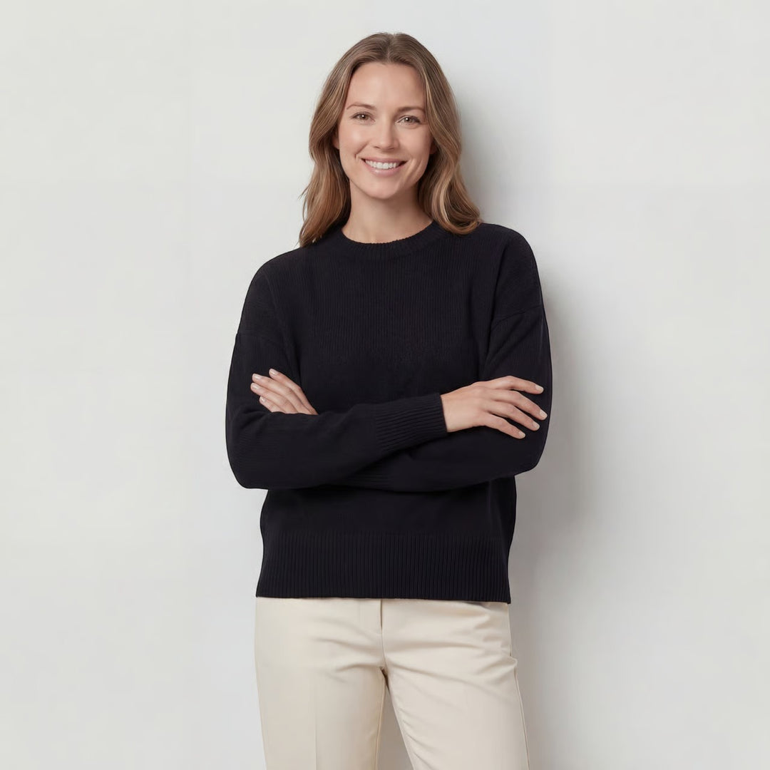 Riche | Soft-Knit Round-Neck Sweater for Women