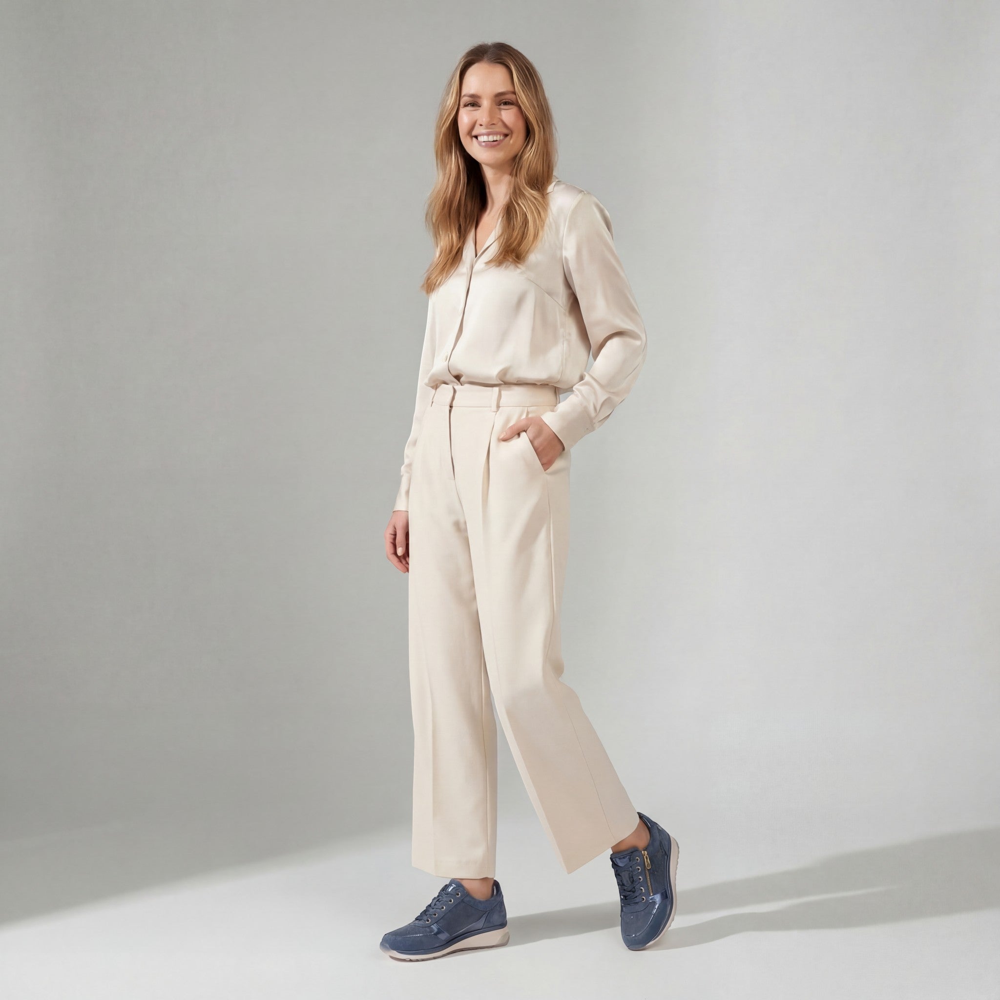 Riche | Sneakers à plateforme en cuir femme