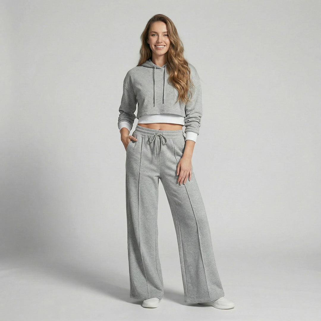 Women's Hooded Lounge Set in Cotton Blend – Relaxed Fit