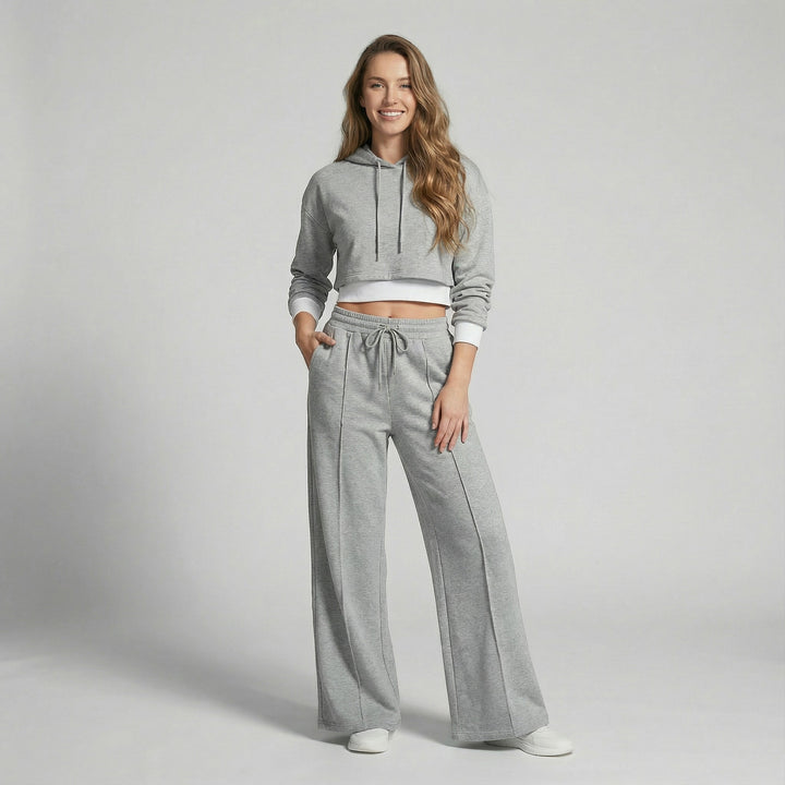 Women's Hooded Lounge Set in Cotton Blend – Relaxed Fit